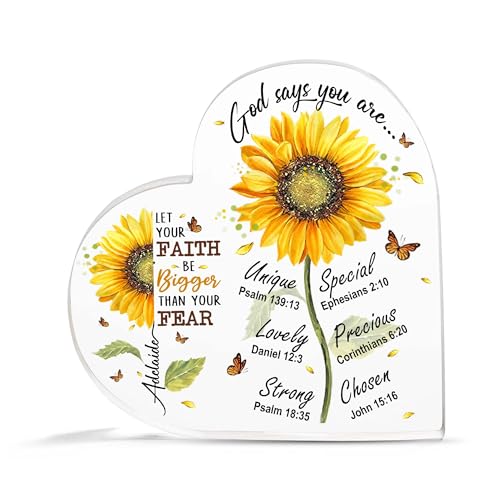 Christian Gifts, Family Religious Gifts for Men Women, Heart-shaped Christian Acrylic Plaque, Christmas Acrylic Plaque, Christian Decorations for Home, Religious Decor, Christian Friend Gifts