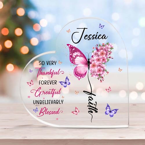 Christian Gifts, Family Religious Gifts for Men Women, Heart-shaped Christian Acrylic Plaque, Christmas Acrylic Plaque, Christian Decorations for Home, Religious Decor, Christian Friend Gifts
