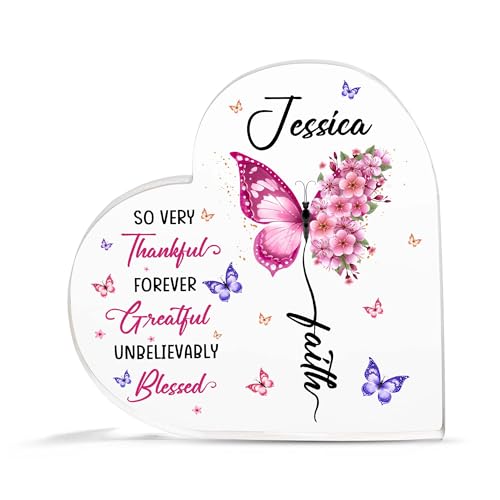 Christian Gifts, Family Religious Gifts for Men Women, Heart-shaped Christian Acrylic Plaque, Christmas Acrylic Plaque, Christian Decorations for Home, Religious Decor, Christian Friend Gifts