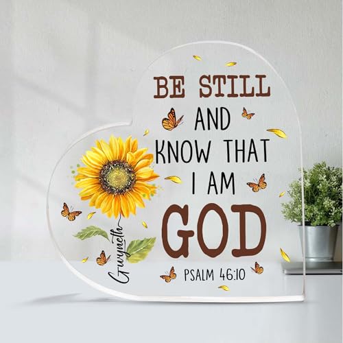 Christian Gifts, Family Religious Gifts for Men Women, Heart-shaped Christian Acrylic Plaque, Christmas Acrylic Plaque, Christian Decorations for Home, Religious Decor, Christian Friend Gifts