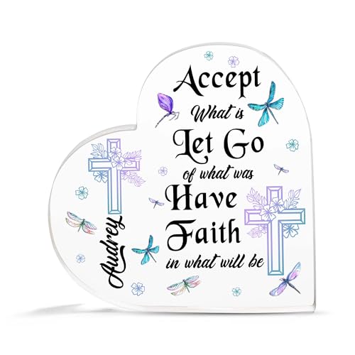 Christian Gifts, Family Religious Gifts for Men Women, Heart-shaped Christian Acrylic Plaque, Christmas Acrylic Plaque, Christian Decorations for Home, Religious Decor, Christian Friend Gifts