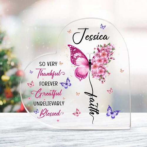 Christian Gifts, Family Religious Gifts for Men Women, Heart-shaped Christian Acrylic Plaque, Christmas Acrylic Plaque, Christian Decorations for Home, Religious Decor, Christian Friend Gifts