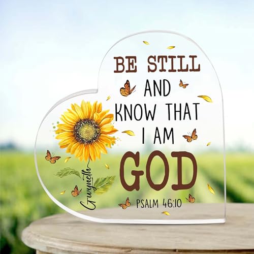 Christian Gifts, Family Religious Gifts for Men Women, Heart-shaped Christian Acrylic Plaque, Christmas Acrylic Plaque, Christian Decorations for Home, Religious Decor, Christian Friend Gifts