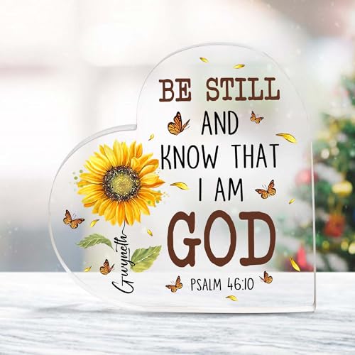 Christian Gifts, Family Religious Gifts for Men Women, Heart-shaped Christian Acrylic Plaque, Christmas Acrylic Plaque, Christian Decorations for Home, Religious Decor, Christian Friend Gifts
