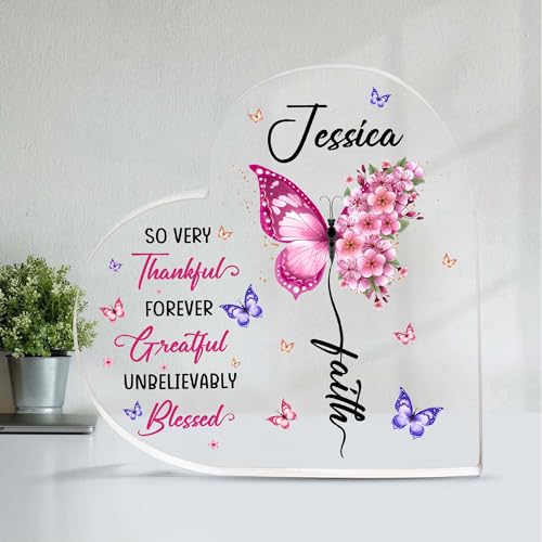 Christian Gifts, Family Religious Gifts for Men Women, Heart-shaped Christian Acrylic Plaque, Christmas Acrylic Plaque, Christian Decorations for Home, Religious Decor, Christian Friend Gifts