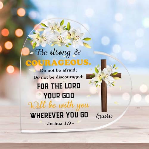 Christian Gifts, Family Religious Gifts for Men Women, Heart-shaped Christian Acrylic Plaque, Christmas Acrylic Plaque, Christian Decorations for Home, Religious Decor, Christian Friend Gifts