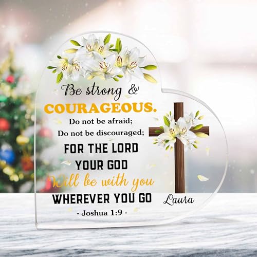 Christian Gifts, Family Religious Gifts for Men Women, Heart-shaped Christian Acrylic Plaque, Christmas Acrylic Plaque, Christian Decorations for Home, Religious Decor, Christian Friend Gifts