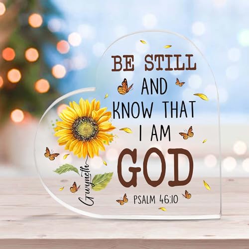 Christian Gifts, Family Religious Gifts for Men Women, Heart-shaped Christian Acrylic Plaque, Christmas Acrylic Plaque, Christian Decorations for Home, Religious Decor, Christian Friend Gifts
