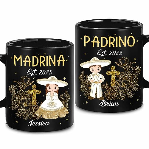 Godparents Proposal Mug Set, Padrino De Bautizo Cup Set, Bautizo Recuerdos Juego De 2 Tazas,God parents Presents Proposal, Quieren Ser Mis Padrinos, Quieres Ser Mi Madrina, Wedding Mug 11OZ