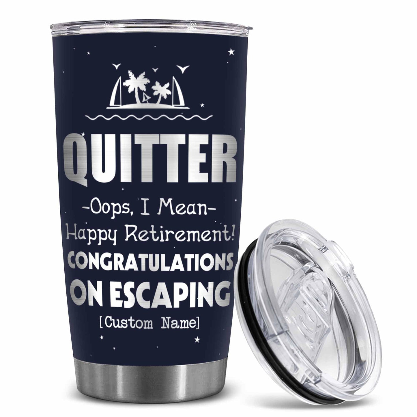 Stainless Steel 20.0 oz Tumbler, Vacuum Insulated Retirement New Job Goodbye Workplace Office Boss, BPA Free