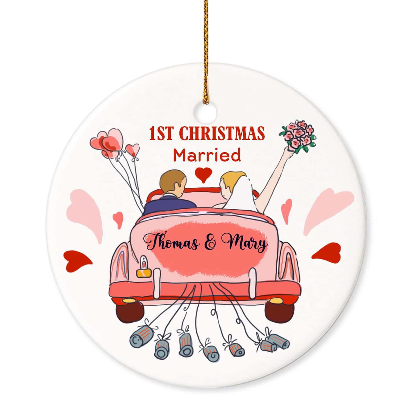 Our First Christmas as Mr. and Mrs. Ornament, Wedding Gifts for Couple Bride and Groom, 1st Christmas Married Ornaments, 2023 Christmas Tree Decoration, Bridal Shower Gift, Newlywed Gift