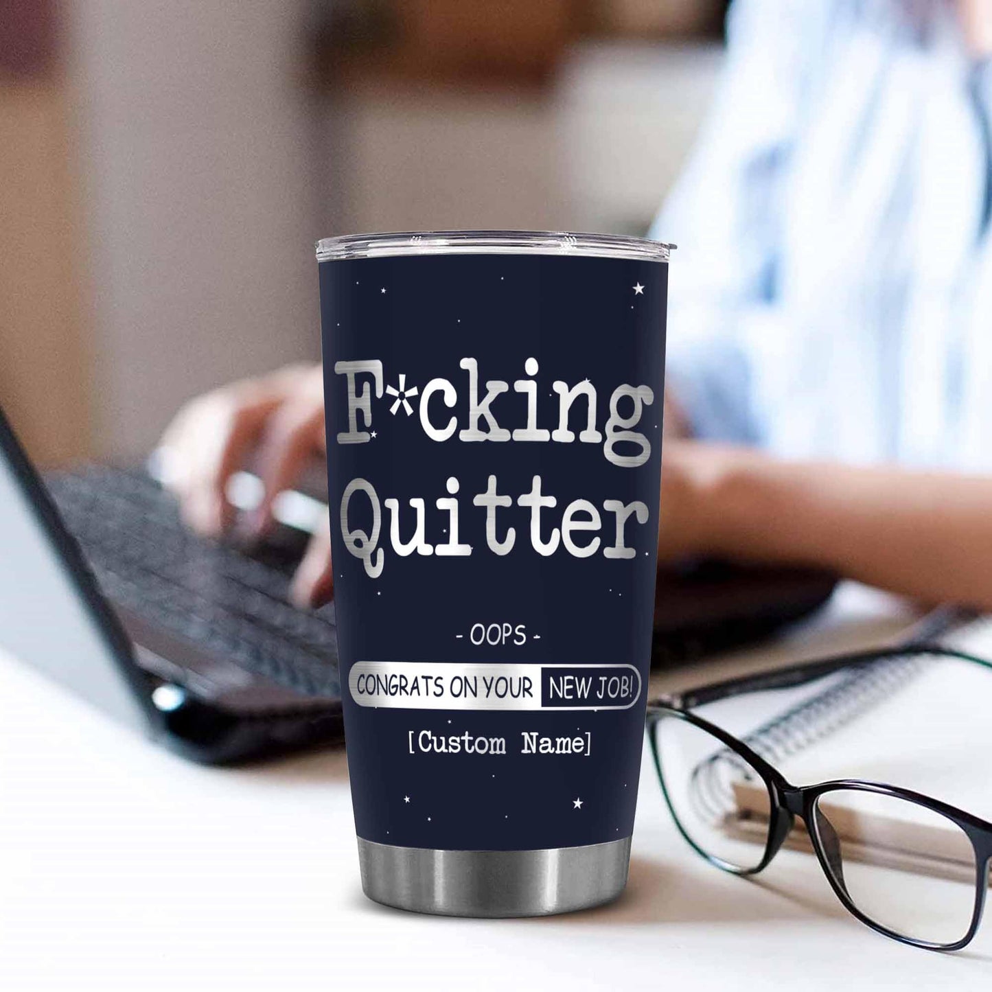 Stainless Steel 20.0 oz Tumbler, Vacuum Insulated Retirement New Job Goodbye Workplace Office Boss, BPA Free