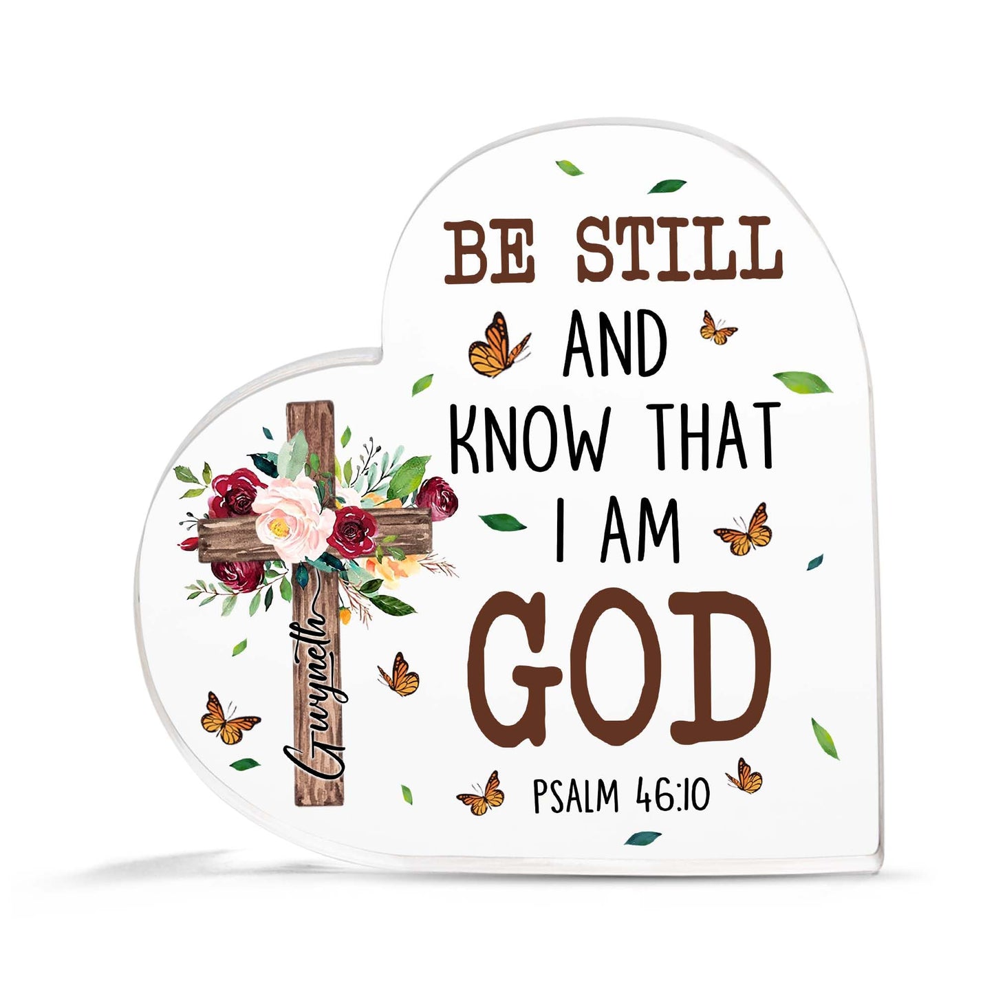 Christian Gifts, Family Religious Gifts for Men Women, Heart-shaped Christian Acrylic Plaque, Christmas Acrylic Plaque, Christian Decorations for Home, Religious Decor, Christian Friend Gifts
