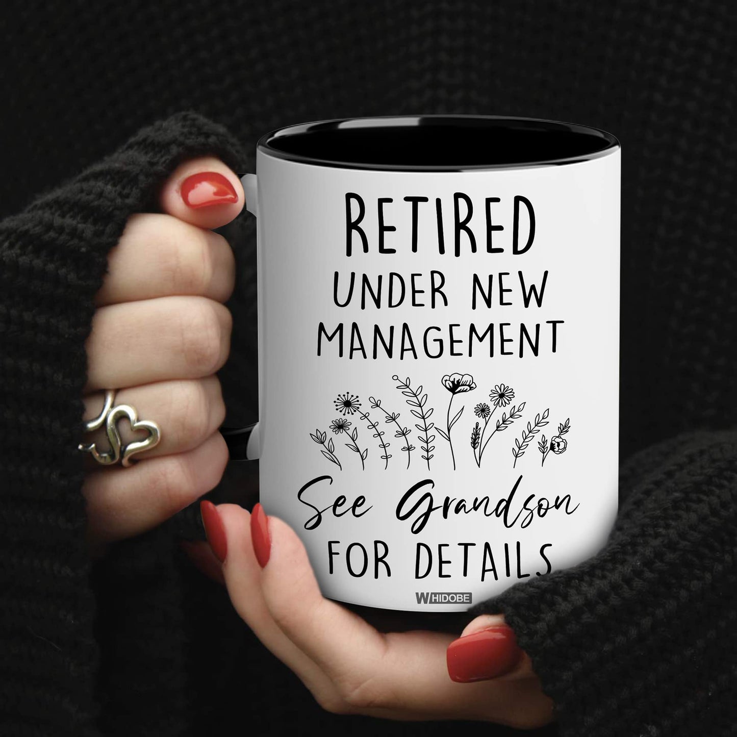 Retirement Gifts for Women, Retirement Gifts for Grandma, Woman, Mom, Coworker, Retired Mug Retired Under New Management See Grandkids For Details Mug For Mothers Day Birthday Christmas 11OZ