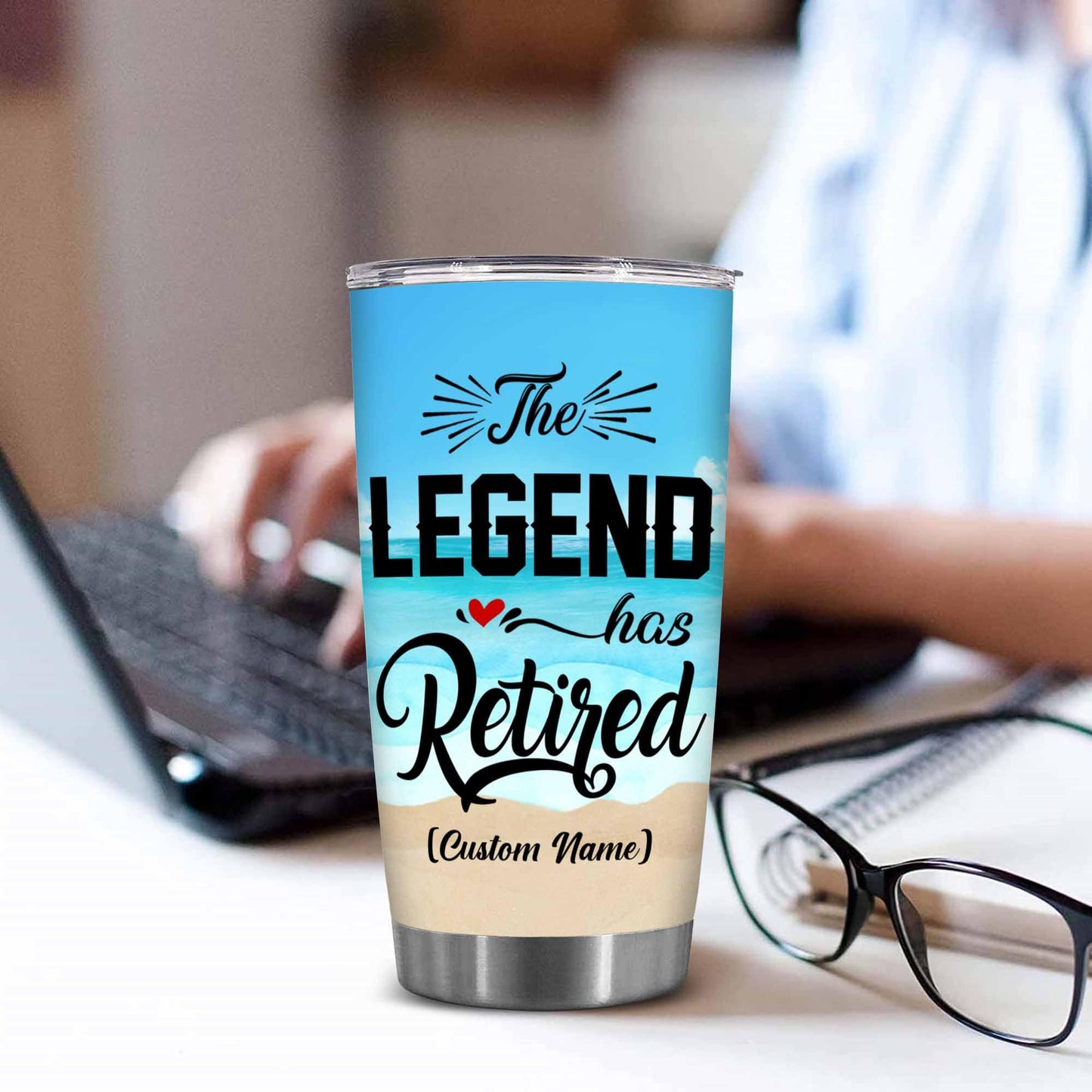 Retirement Gifts - Retirement Tumbler - The legend has retired Tumbler for Women Men Dad Mom Retired Calendar Tumbler Coworkers Idea for Fathers Mothers Day Birthday Christmas 20OZ