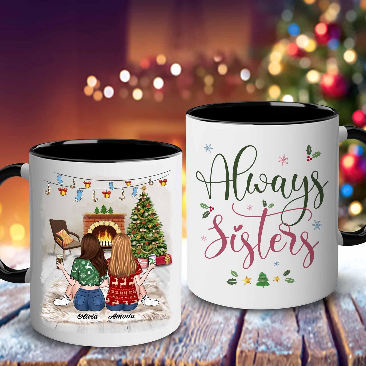 Gift for Sister Mug, Sister Gift for Sister, Best Sister Ever Mug, Sister Birthday Gift Coffee Cup, Side by Side Or Miles Apart Sisters Will Always Be Connected By Heart Women, Mom, Daughter