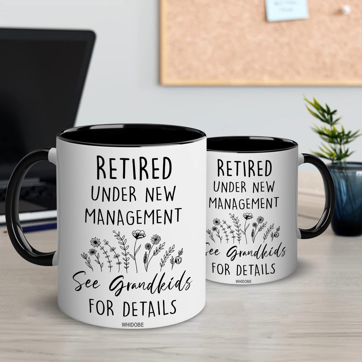 Retirement Gifts for Women, Retirement Gifts for Grandma, Woman, Mom, Coworker, Retired Mug Retired Under New Management See Grandkids For Details Mug For Mothers Day Birthday Christmas 11OZ