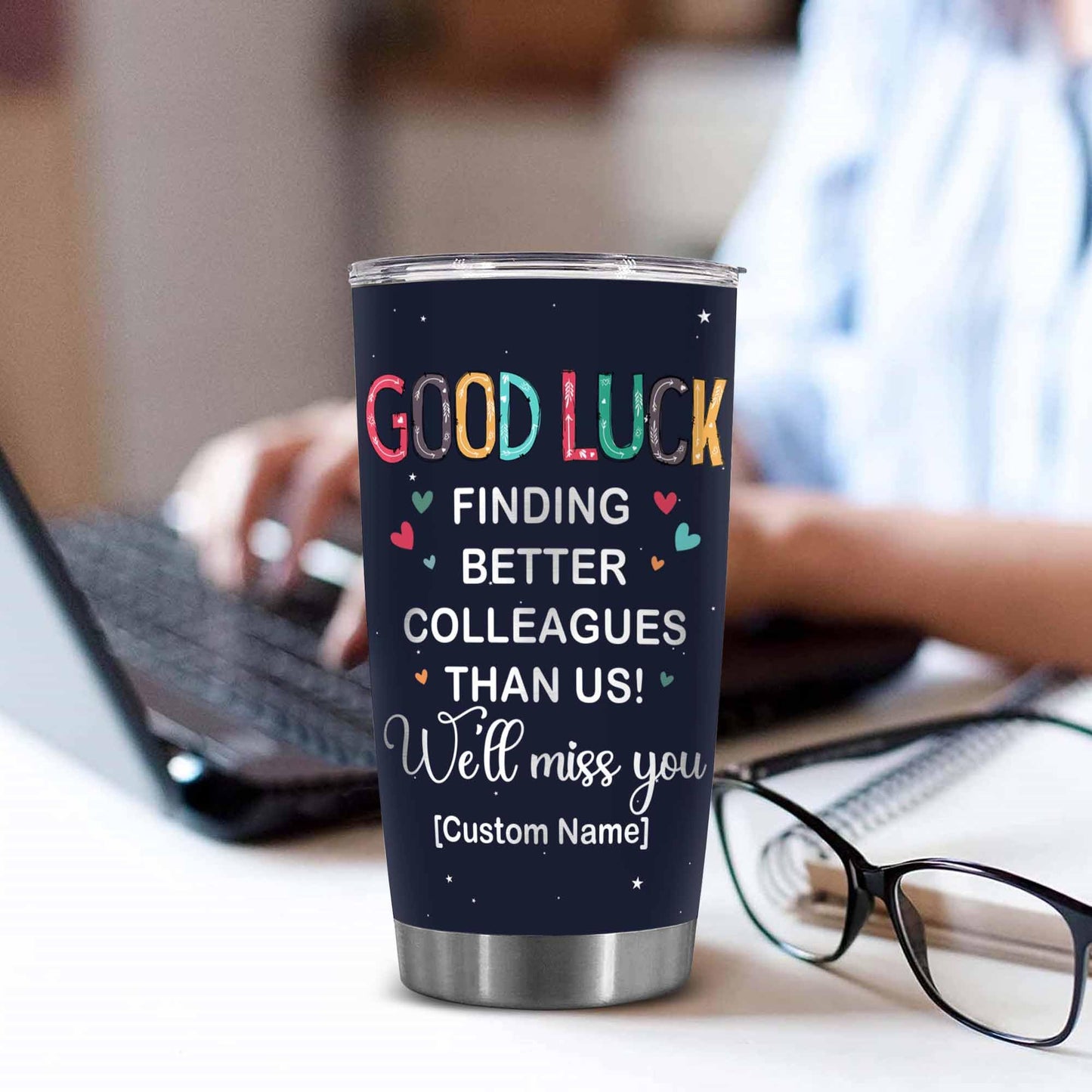 Stainless Steel 20.0 oz Tumbler, Vacuum Insulated Retirement New Job Goodbye Workplace Office Boss, BPA Free