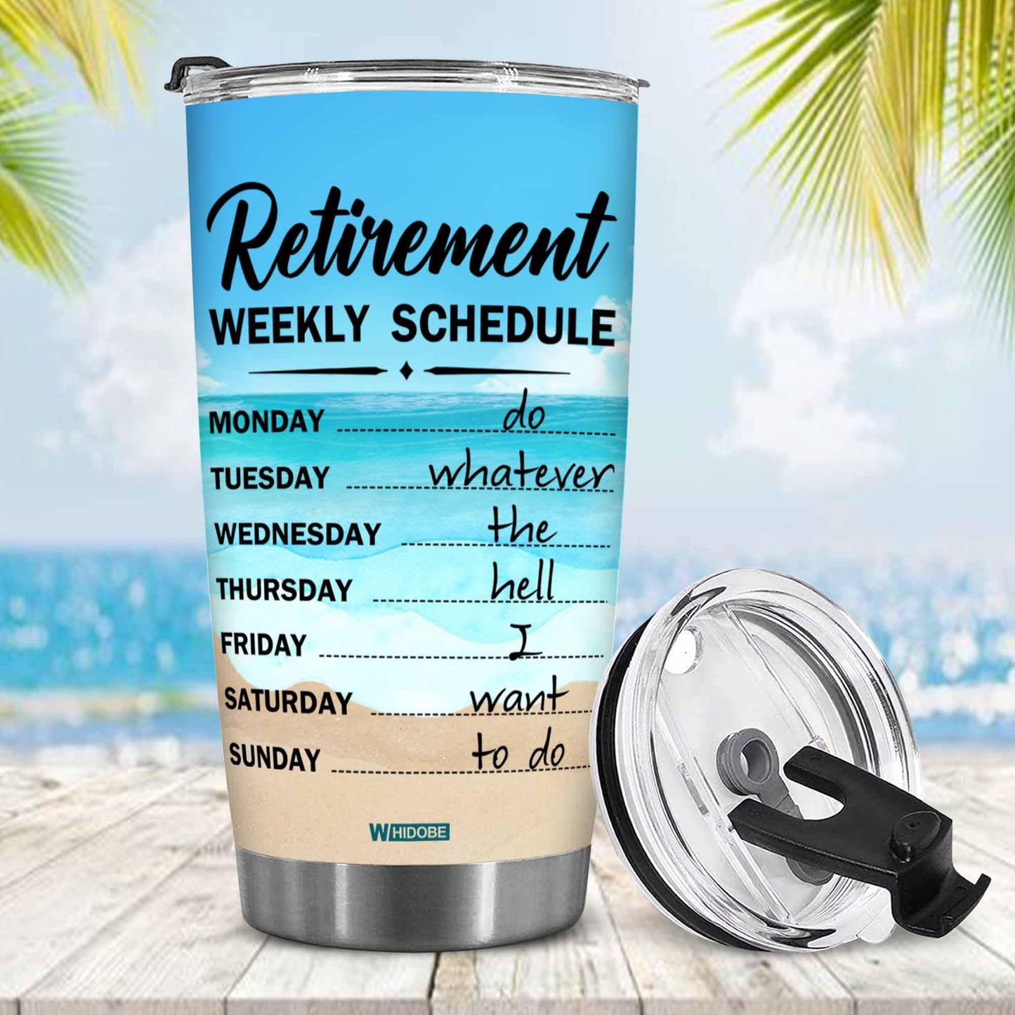 Retirement Gifts - Retirement Weekly Schedule Tumbler for Women, Mom, Grandma, Woman - Retired Calendar Tumbler for Coworkers Family Her, Girl Mothers Day Birthday Christmas 20OZ