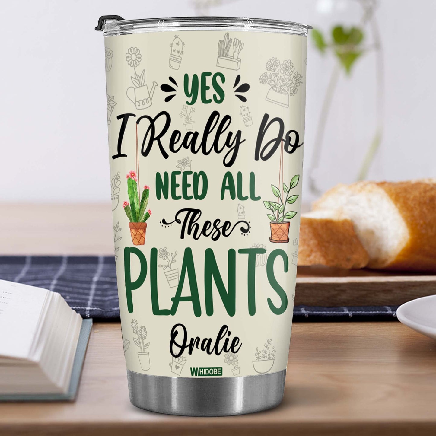 Stainless Steel Gardening Mug, 20 oz, Plant Lover's Tumbler, Insulated Drinking Cup