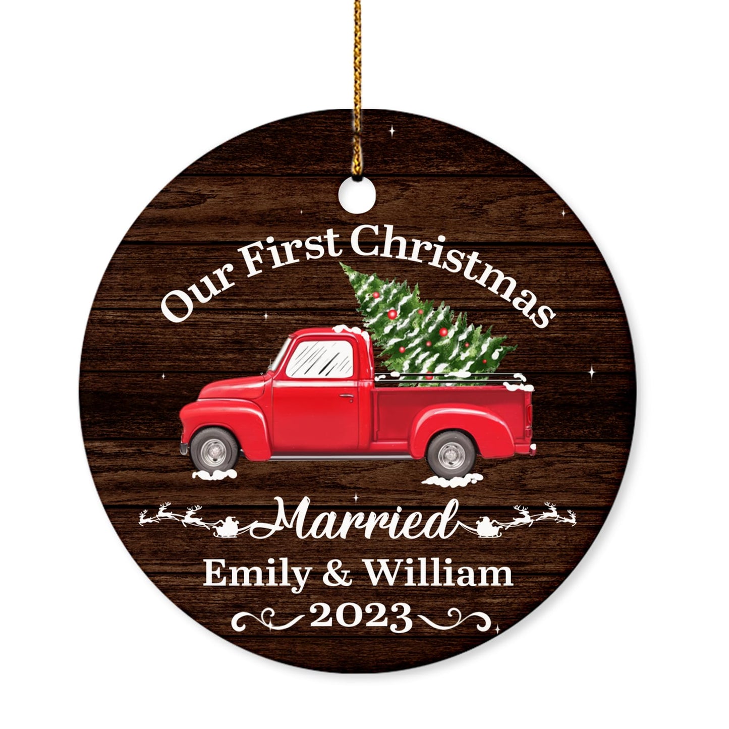 Our First Christmas as Mr. and Mrs. Ornament, Wedding Gifts for Couple Bride and Groom, 1st Christmas Married Ornaments, 2023 Christmas Tree Decoration, Bridal Shower Gift, Newlywed Gift