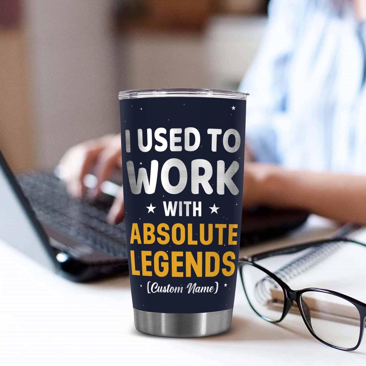 Stainless Steel 20.0 oz Tumbler, Vacuum Insulated Retirement New Job Goodbye Workplace Office Boss, BPA Free