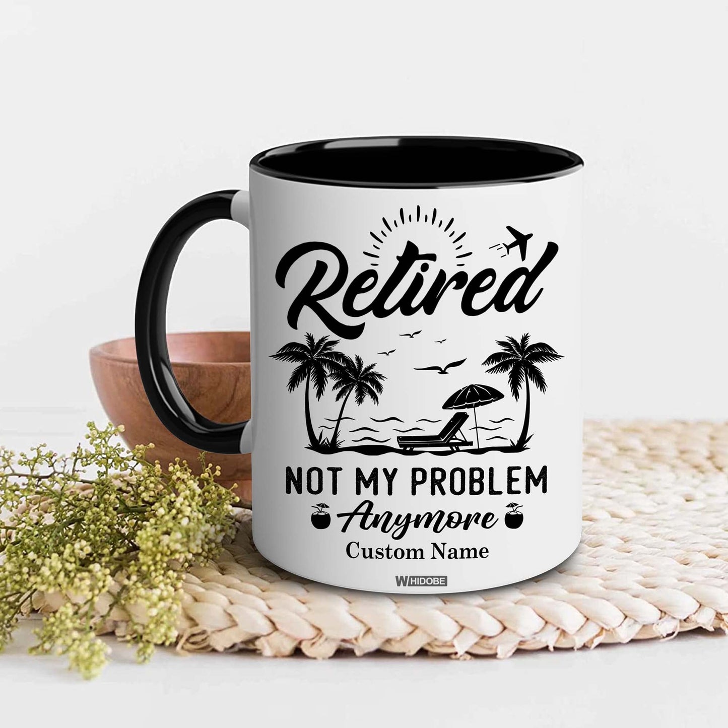 Funny Retirement Gift Mug Retired Not My Problem Any More Mug for Women Men Dad Mom Retired Calendar Mug Coworkers Office Family Idea for Her Nurse Mothers Day Birthday Anniversary Christmas