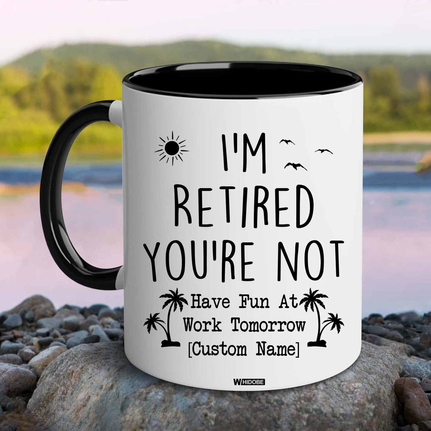 Funny Retirement Gift Mug Retired Not My Problem Any More Mug for Women Men Dad Mom Retired Calendar Mug Coworkers Office Family Idea for Her Nurse Mothers Day Birthday Anniversary Christmas