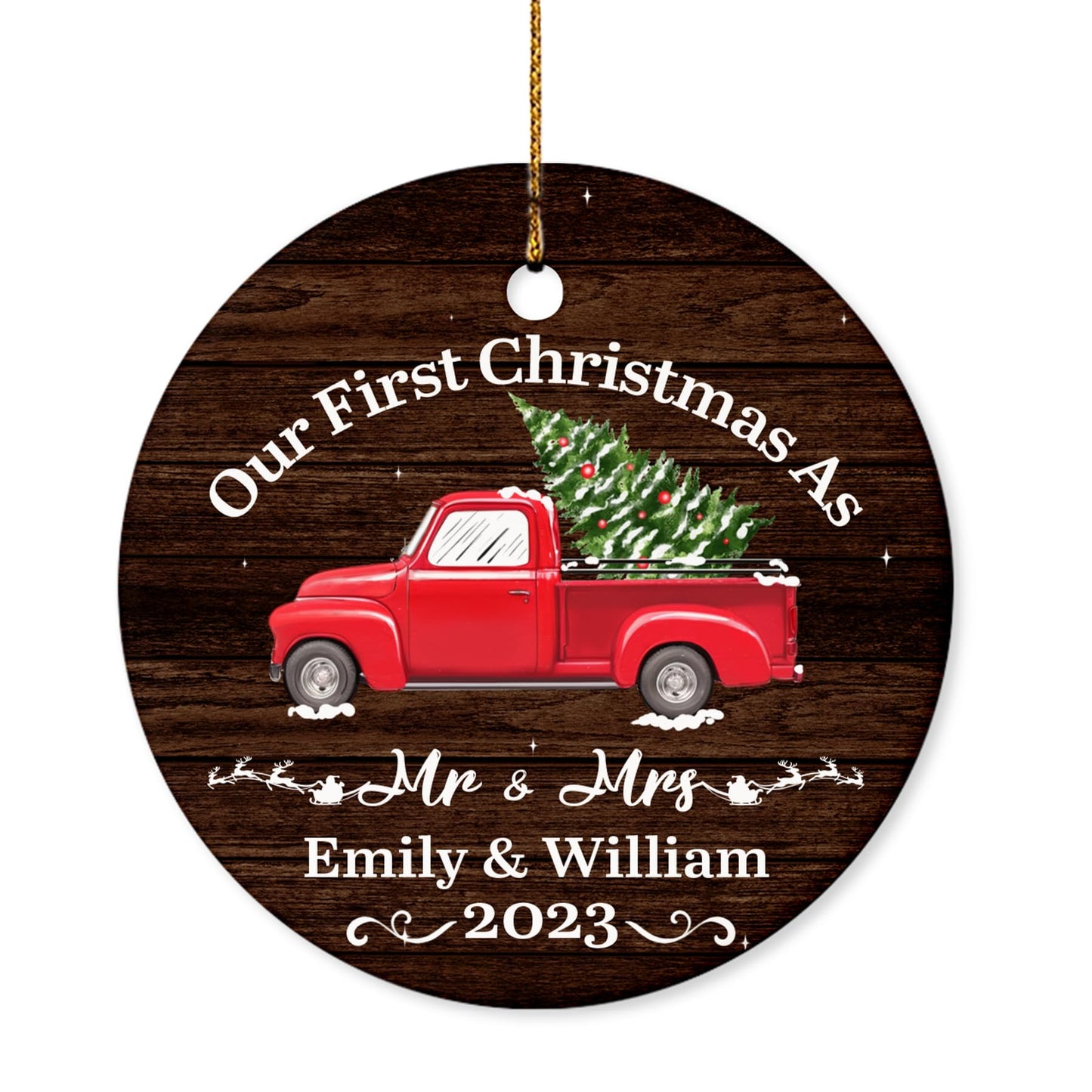 Our First Christmas as Mr. and Mrs. Ornament, Wedding Gifts for Couple Bride and Groom, 1st Christmas Married Ornaments, 2023 Christmas Tree Decoration, Bridal Shower Gift, Newlywed Gift