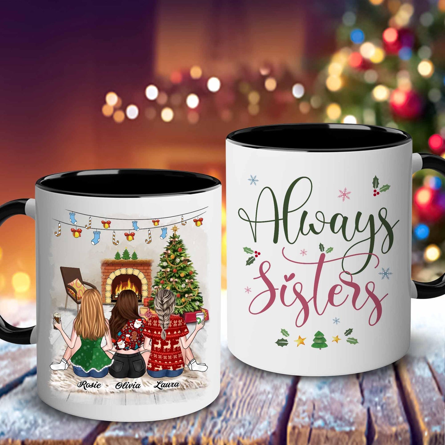 Gift for Sister Mug, Sister Gift for Sister, Best Sister Ever Mug, Sister Birthday Gift Coffee Cup, Side by Side Or Miles Apart Sisters Will Always Be Connected By Heart Women, Mom, Daughter
