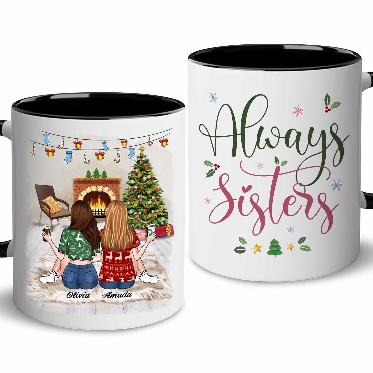 Gift for Sister Mug, Sister Gift for Sister, Best Sister Ever Mug, Sister Birthday Gift Coffee Cup, Side by Side Or Miles Apart Sisters Will Always Be Connected By Heart Women, Mom, Daughter