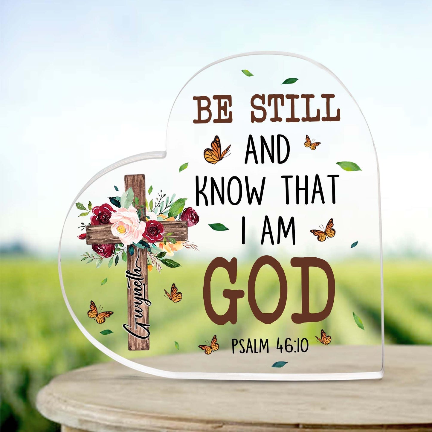 Christian Gifts, Family Religious Gifts for Men Women, Heart-shaped Christian Acrylic Plaque, Christmas Acrylic Plaque, Christian Decorations for Home, Religious Decor, Christian Friend Gifts