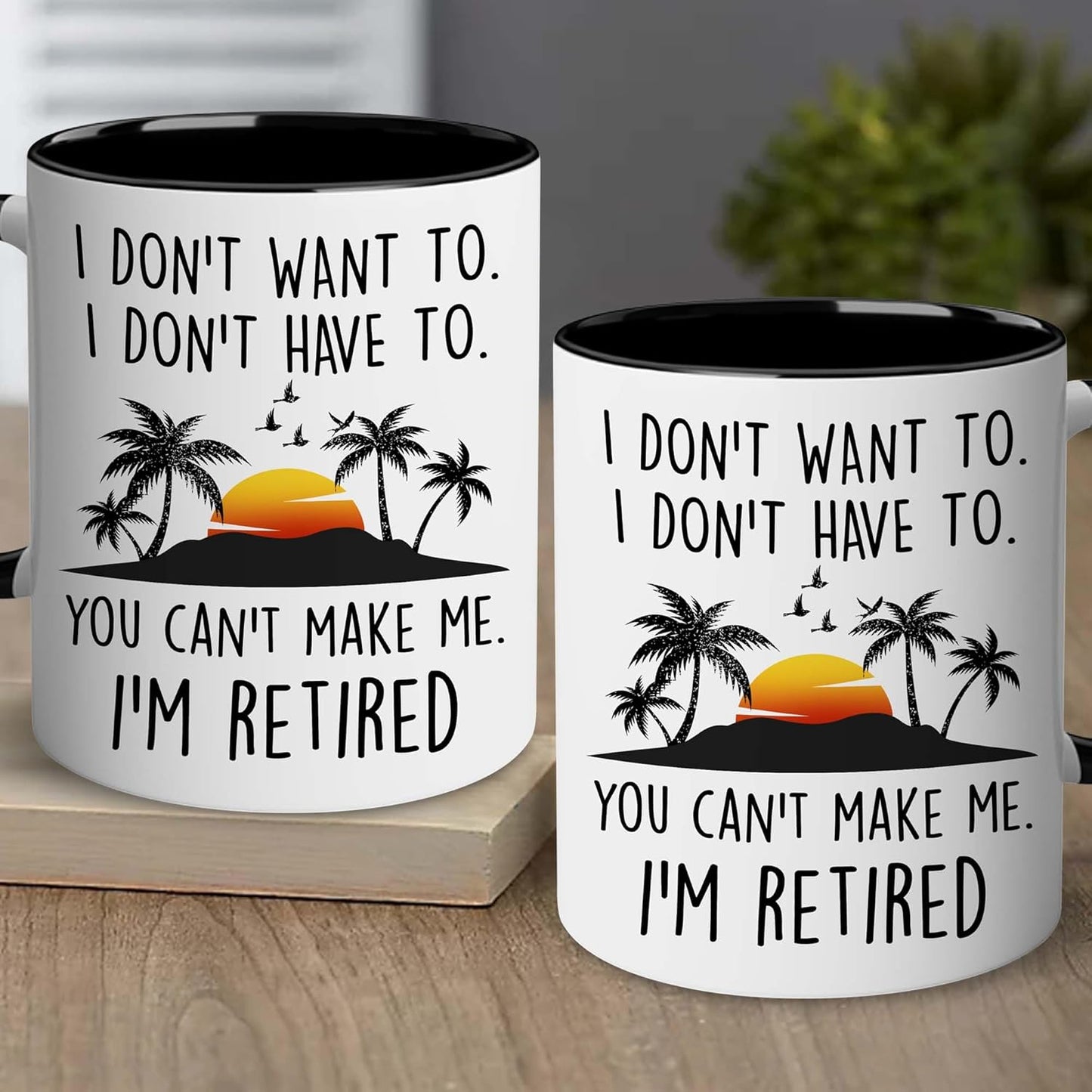 WHIDOBE Funny Retirement Gifts Gag for Women Men, I'm Retired Mug, Dad Mom Husband Wife Boyfriend Humorous Nurse Teacher Retired Gag Gift Coffee Mug, Black, 11OZ