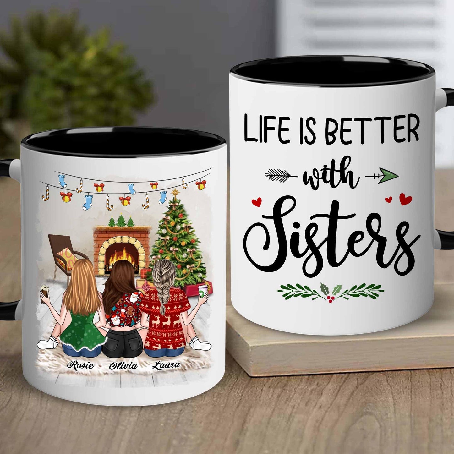 Gift for Sister Mug, Sister Gift for Sister, Best Sister Ever Mug, Sister Birthday Gift Coffee Cup, Side by Side Or Miles Apart Sisters Will Always Be Connected By Heart Women, Mom, Daughter