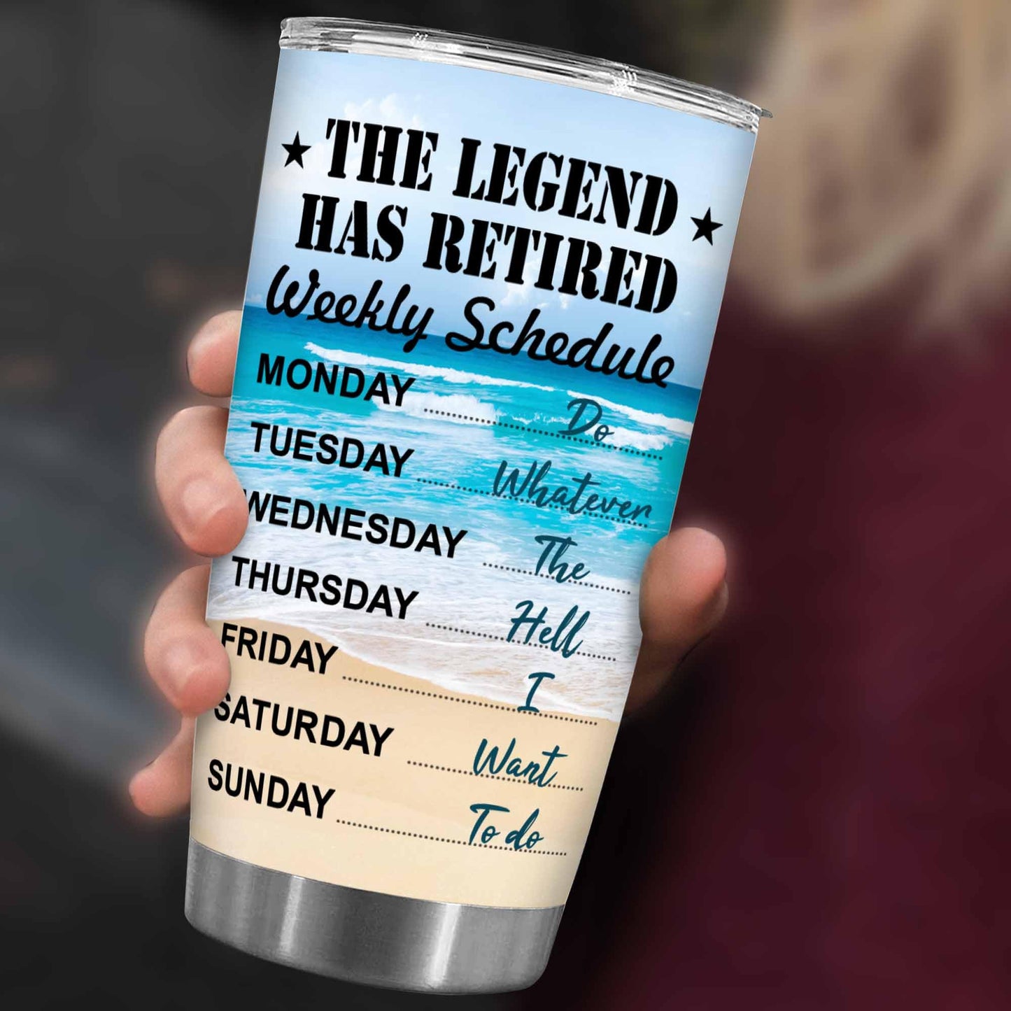 Retirement Gifts - Retirement Tumbler - The legend has retired Tumbler for Women Men Dad Mom Retired Calendar Tumbler Coworkers Idea for Fathers Mothers Day Birthday Christmas 20OZ