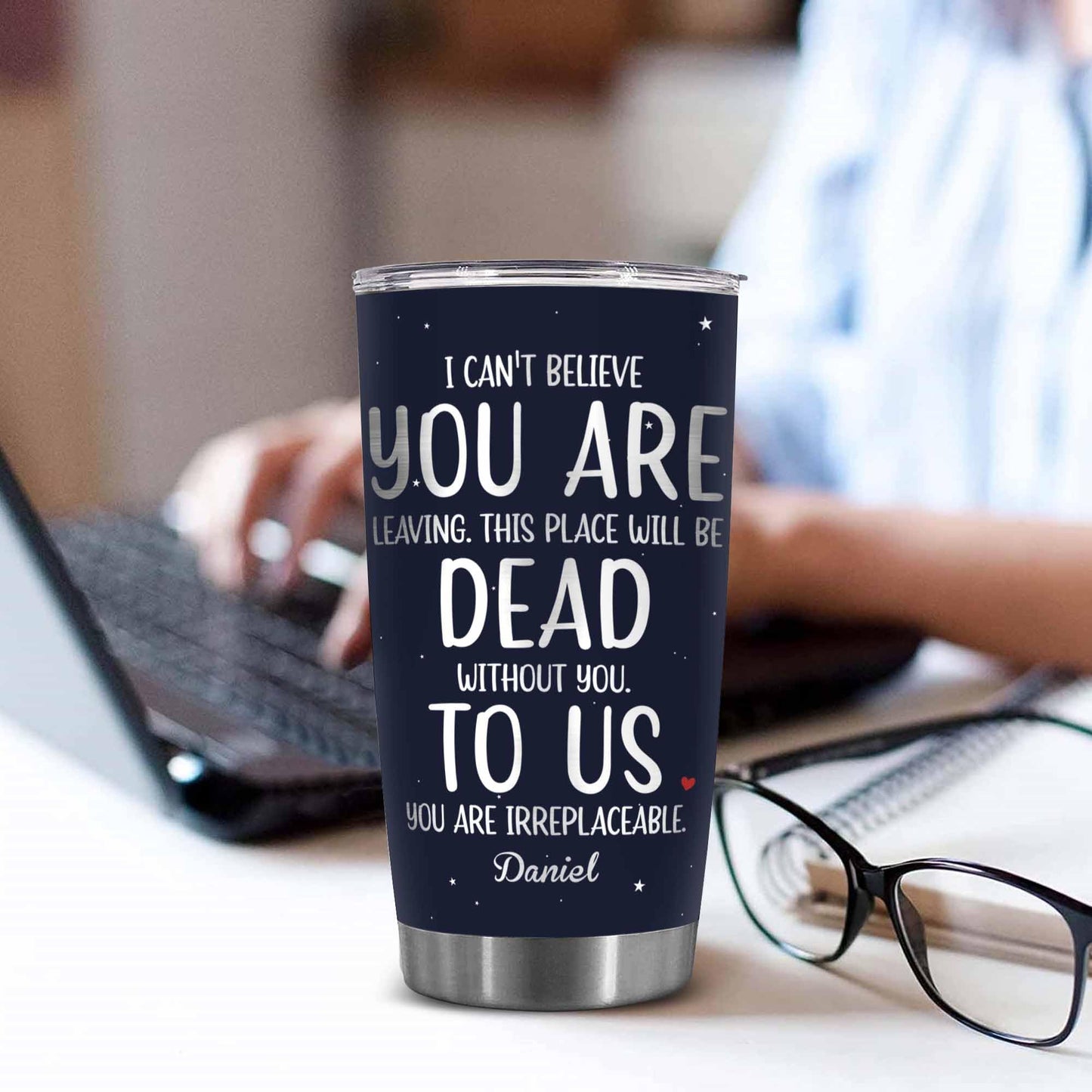 Stainless Steel 20.0 oz Tumbler, Vacuum Insulated Retirement New Job Goodbye Workplace Office Boss, BPA Free