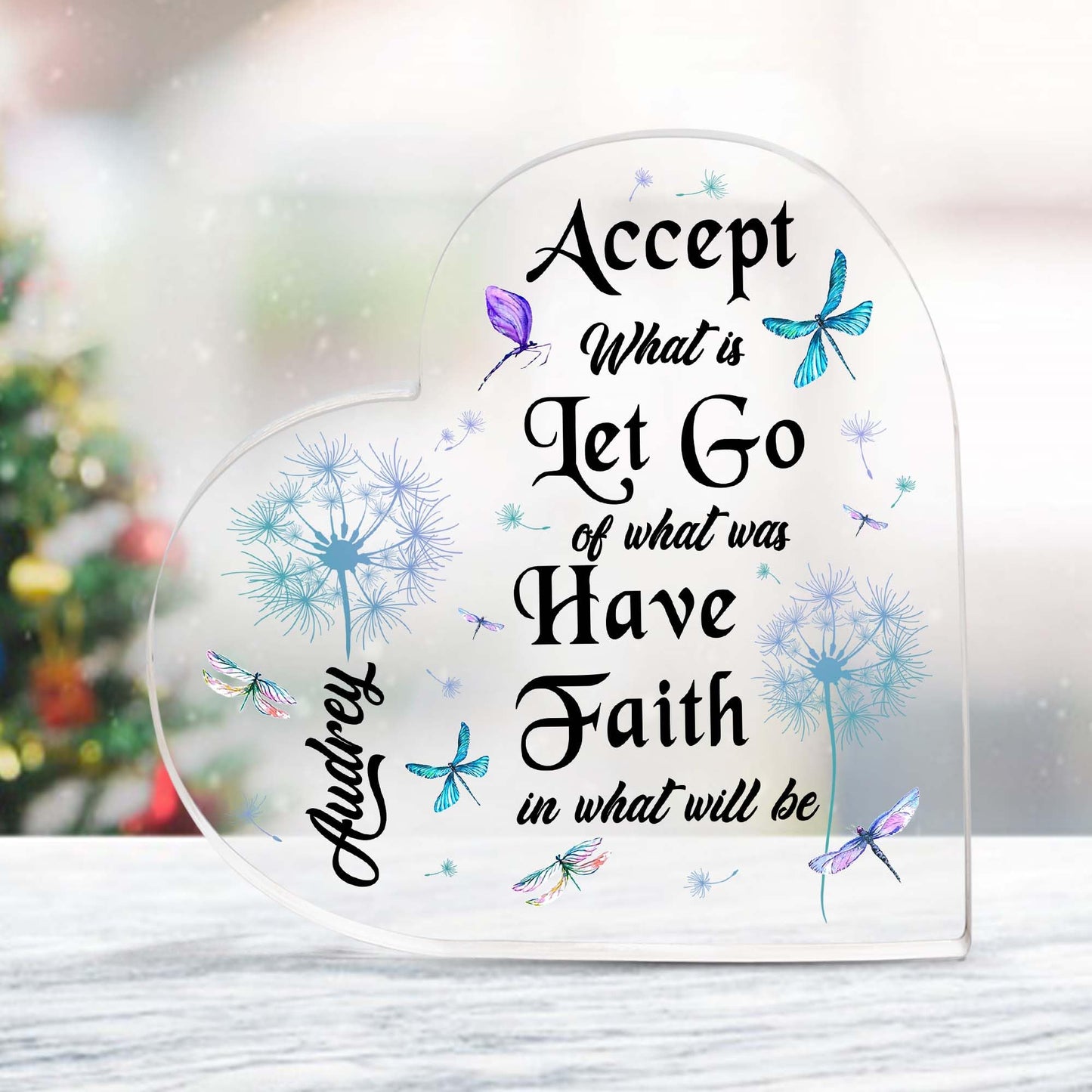 Christian Gifts, Family Religious Gifts for Men Women, Heart-shaped Christian Acrylic Plaque, Christmas Acrylic Plaque, Christian Decorations for Home, Religious Decor, Christian Friend Gifts