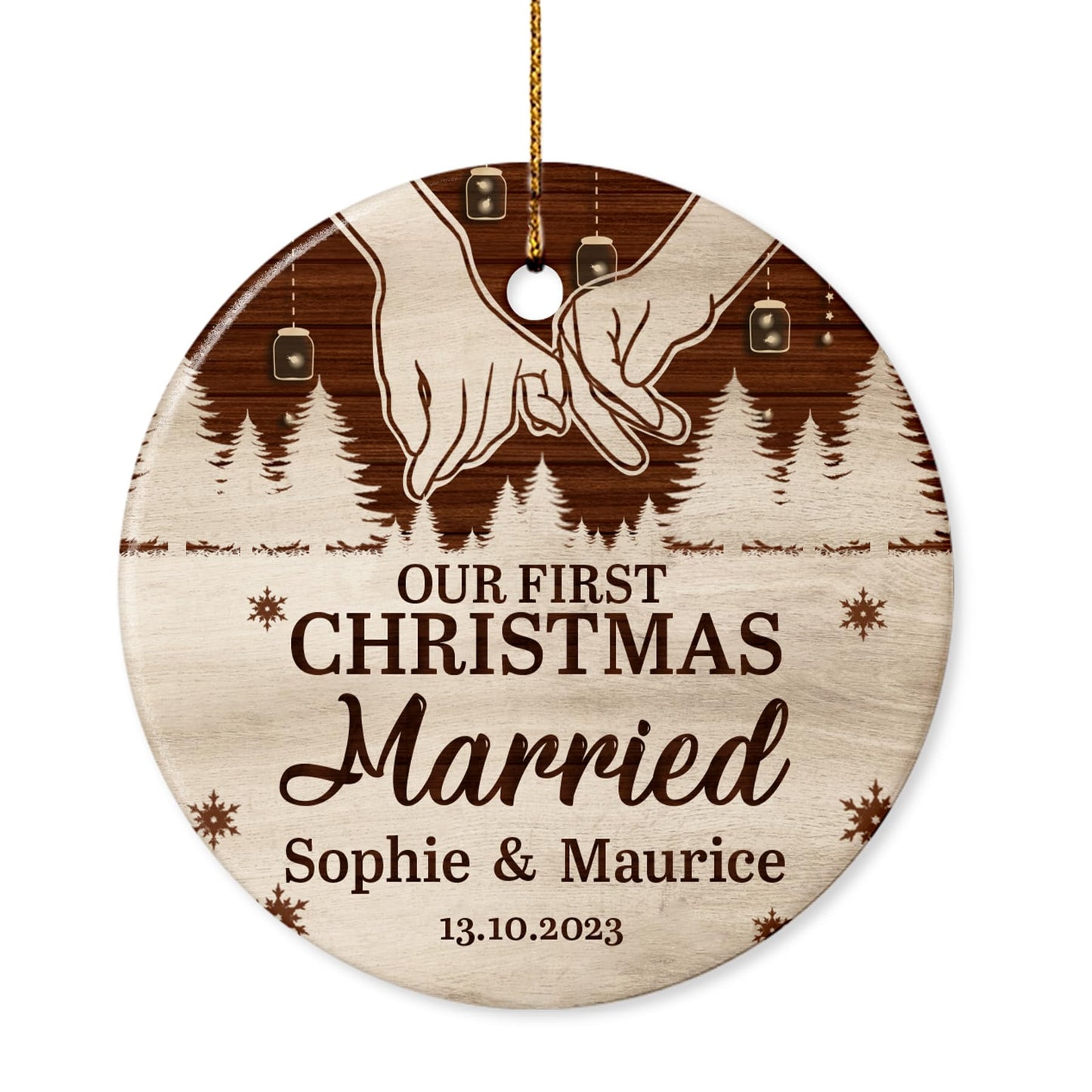 Our First Christmas as Mr. and Mrs. Ornament, Wedding Gifts for Couple Bride and Groom, 1st Christmas Married Ornaments, 2023 Christmas Tree Decoration, Bridal Shower Gift, Newlywed Gift
