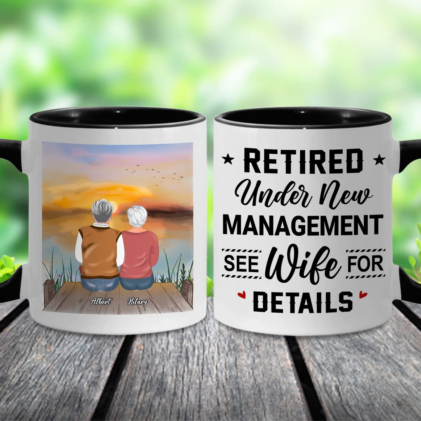Retirement Mug, Retired Under New Management See Wife For Details Mug, Quitter, Retirement Gifts, Retired Gifts, Husband, Dad, Boyfriend, Men, Women, Woman Christmas Fathers day, Boss