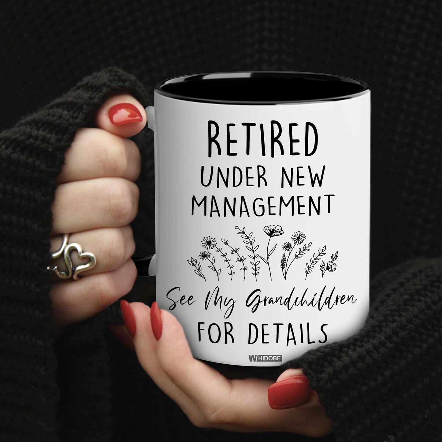 Retirement Gifts for Women, Retirement Gifts for Grandma, Woman, Mom, Coworker, Retired Mug Retired Under New Management See Grandkids For Details Mug For Mothers Day Birthday Christmas 11OZ