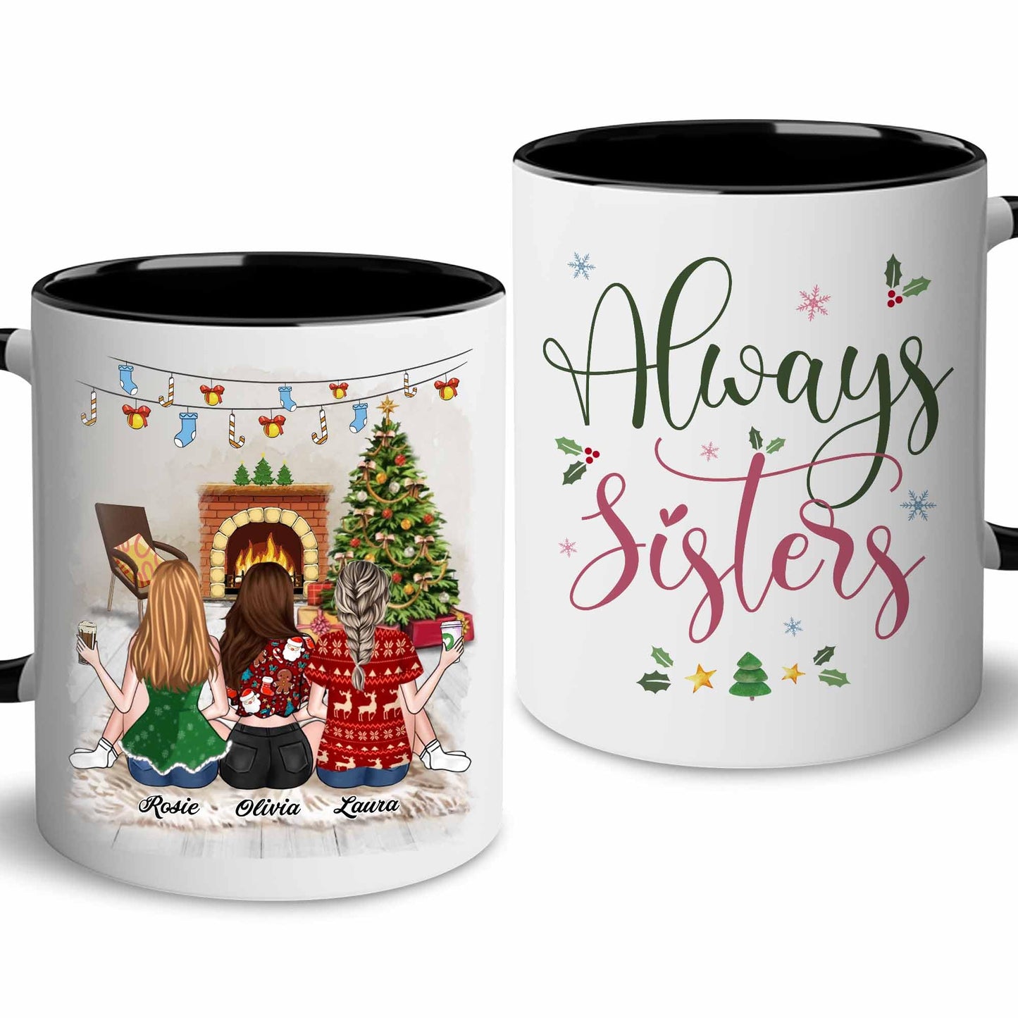 Gift for Sister Mug, Sister Gift for Sister, Best Sister Ever Mug, Sister Birthday Gift Coffee Cup, Side by Side Or Miles Apart Sisters Will Always Be Connected By Heart Women, Mom, Daughter