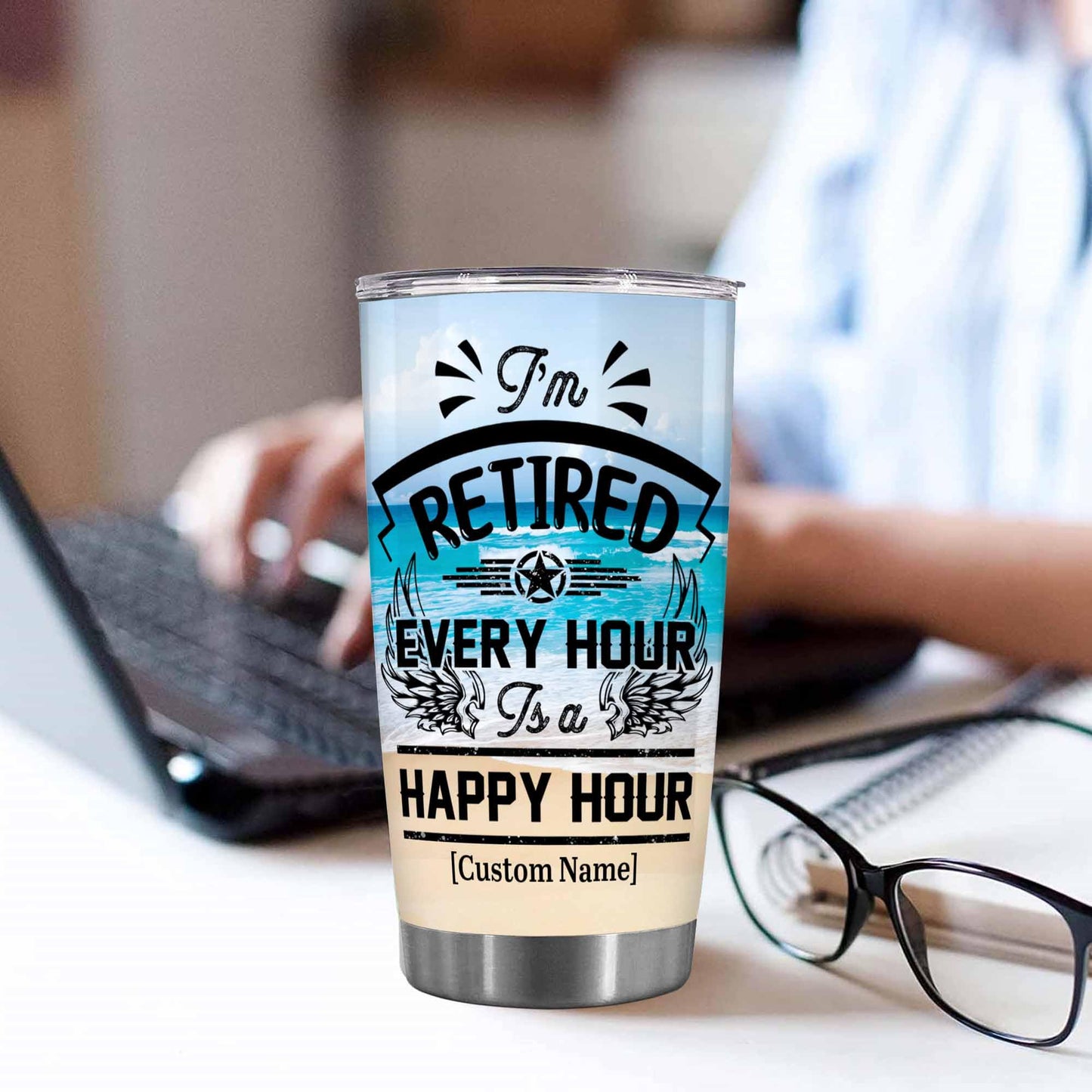 Retirement Gifts - Retirement Tumbler - Retired Not My Problem Any More Tumbler for Women Men Dad Mom Retired Calendar Tumbler Coworkers Idea for Fathers Mothers Day Birthday Christmas 20OZ
