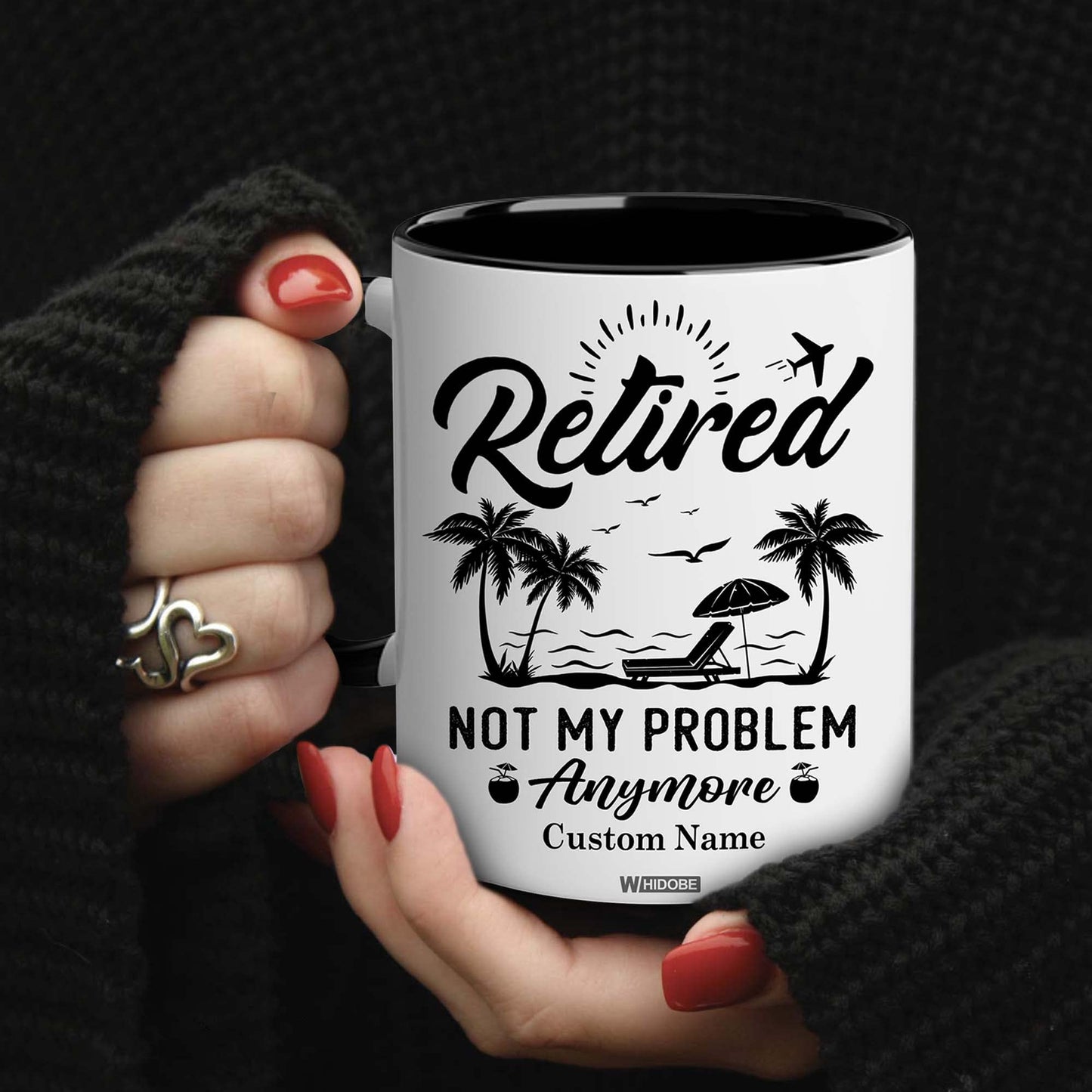 Funny Retirement Gift Mug Retired Not My Problem Any More Mug for Women Men Dad Mom Retired Calendar Mug Coworkers Office Family Idea for Her Nurse Mothers Day Birthday Anniversary Christmas