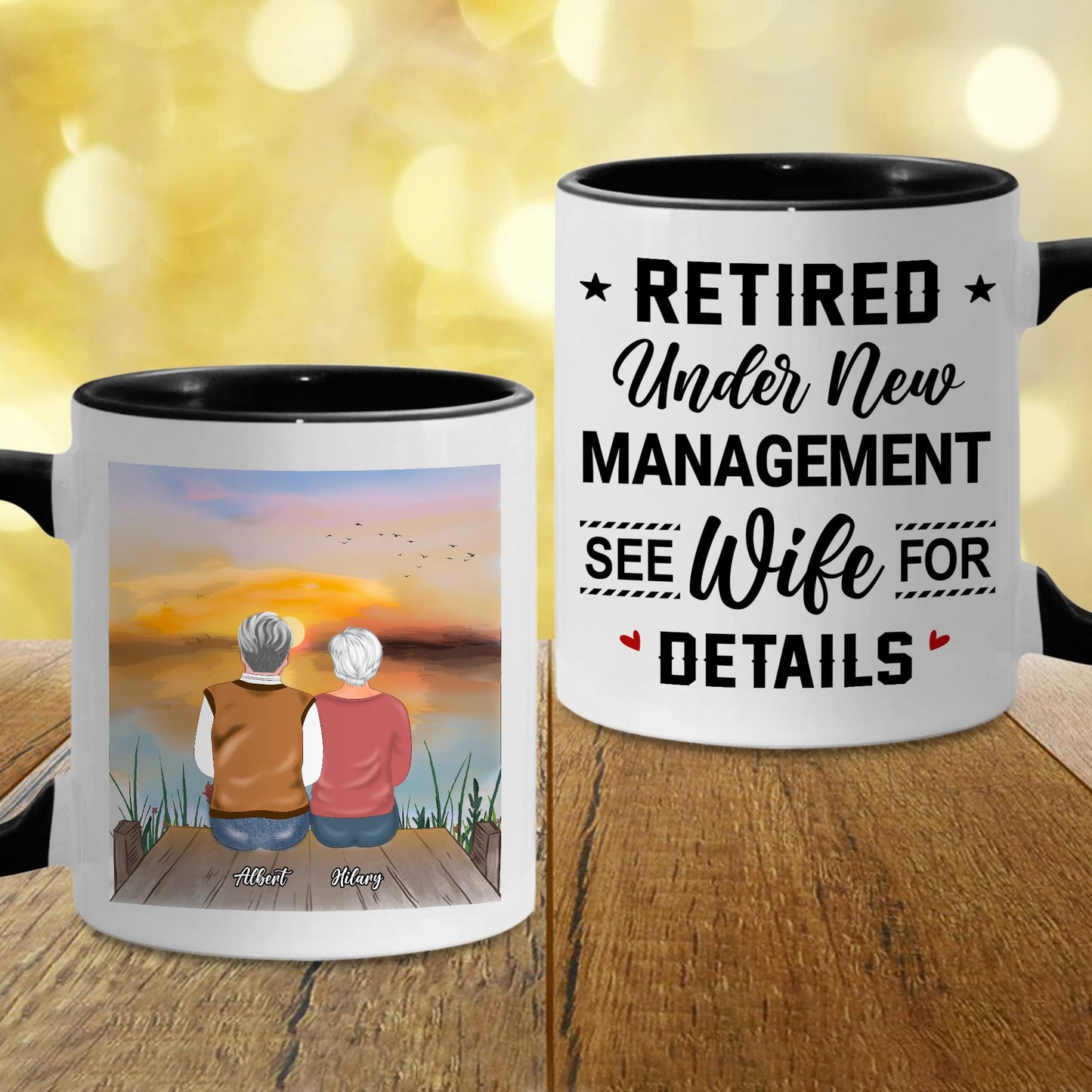 Retirement Mug, Retired Under New Management See Wife For Details Mug, Quitter, Retirement Gifts, Retired Gifts, Husband, Dad, Boyfriend, Men, Women, Woman Christmas Fathers day, Boss