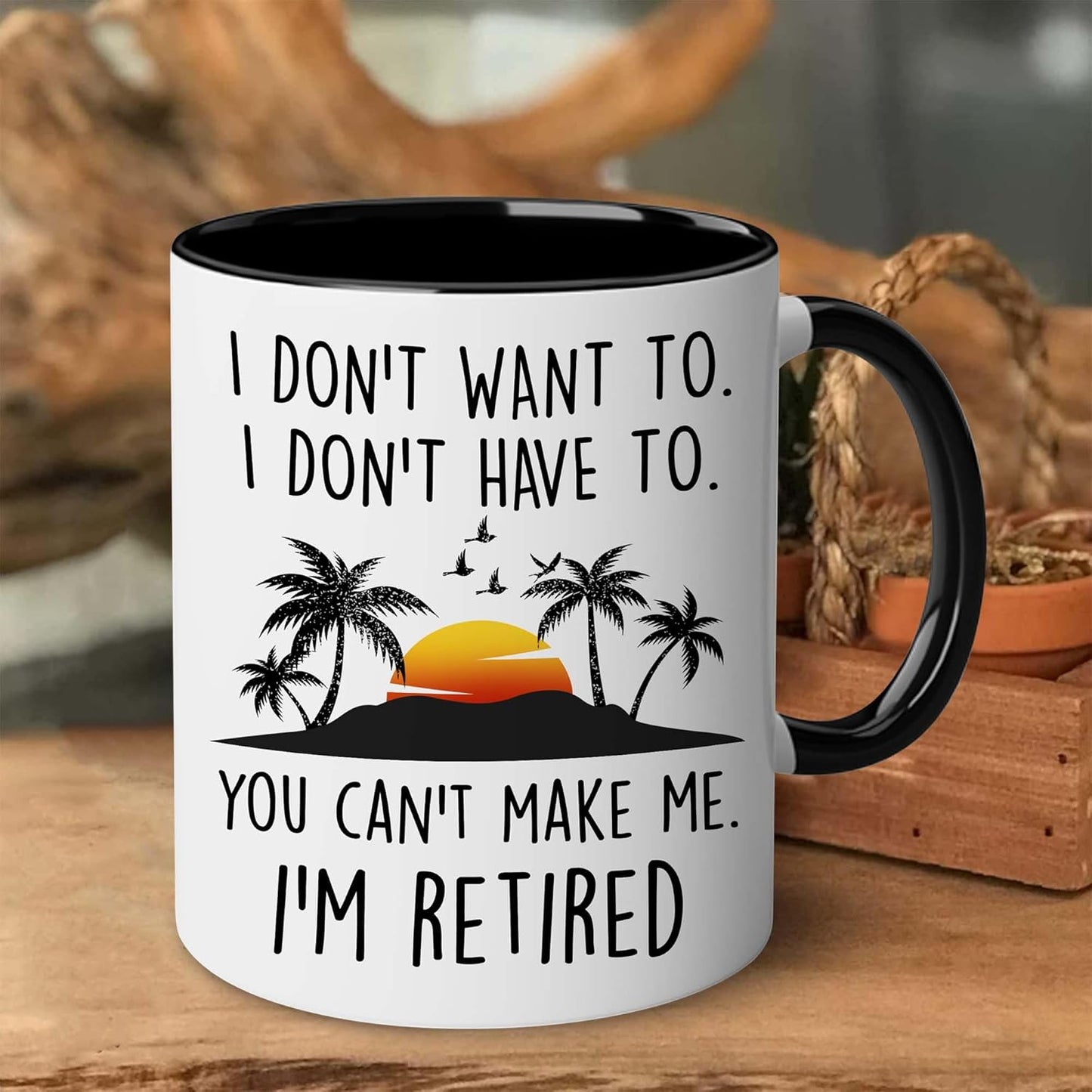 WHIDOBE Funny Retirement Gifts Gag for Women Men, I'm Retired Mug, Dad Mom Husband Wife Boyfriend Humorous Nurse Teacher Retired Gag Gift Coffee Mug, Black, 11OZ