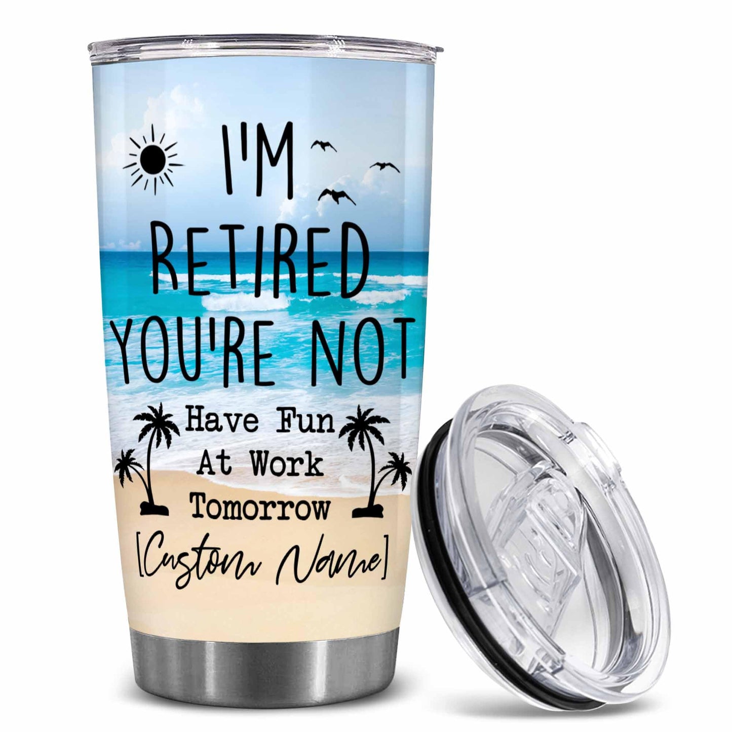 Retirement Gifts - Retirement Tumbler - Retired Not My Problem Any More Tumbler for Women Men Dad Mom Retired Calendar Tumbler Coworkers Idea for Fathers Mothers Day Birthday Christmas 20OZ