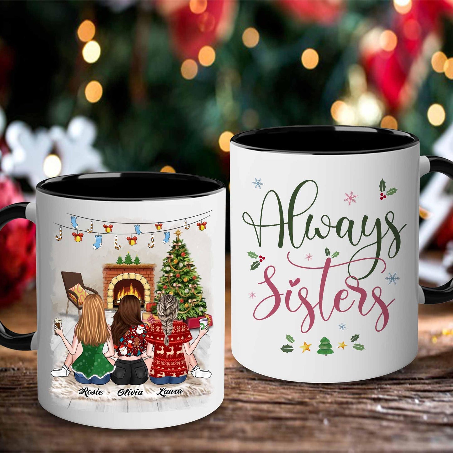 Gift for Sister Mug, Sister Gift for Sister, Best Sister Ever Mug, Sister Birthday Gift Coffee Cup, Side by Side Or Miles Apart Sisters Will Always Be Connected By Heart Women, Mom, Daughter