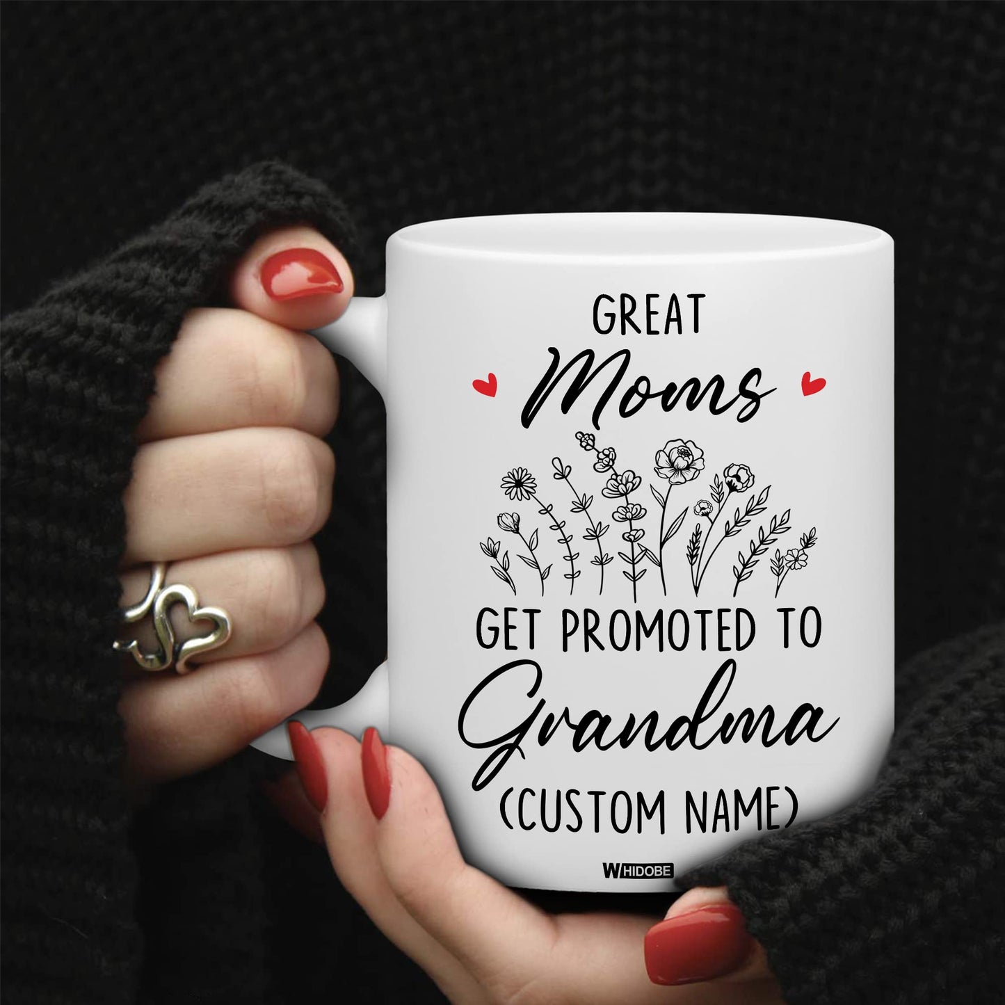 Grandma Gift Mug, New Baby Reveal Gift For Grandma, Grandma To Be From Daughter, Baby Pregnancy Announcement Gift, Cute Mug For Women Woman, New Grandmother, Mothers Day Cup Future Grandma