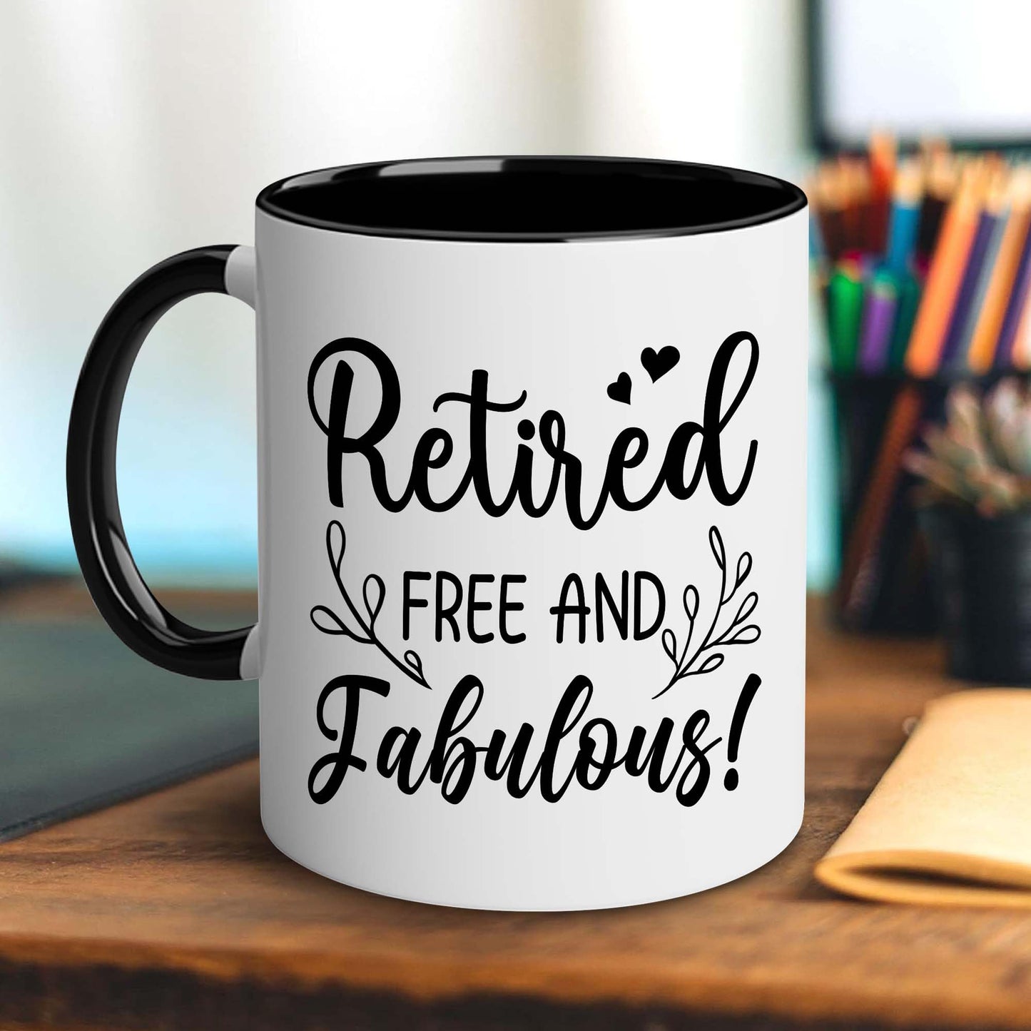 Retirement Gifts for Women - Retirement Mug - Happy Retired Gifts - Happy Retirement Gifts for Friends, Boss, Retired Free And Fabulous for Coworker, Teacher, Nurse, Mom, Grandma Mug 11OZ