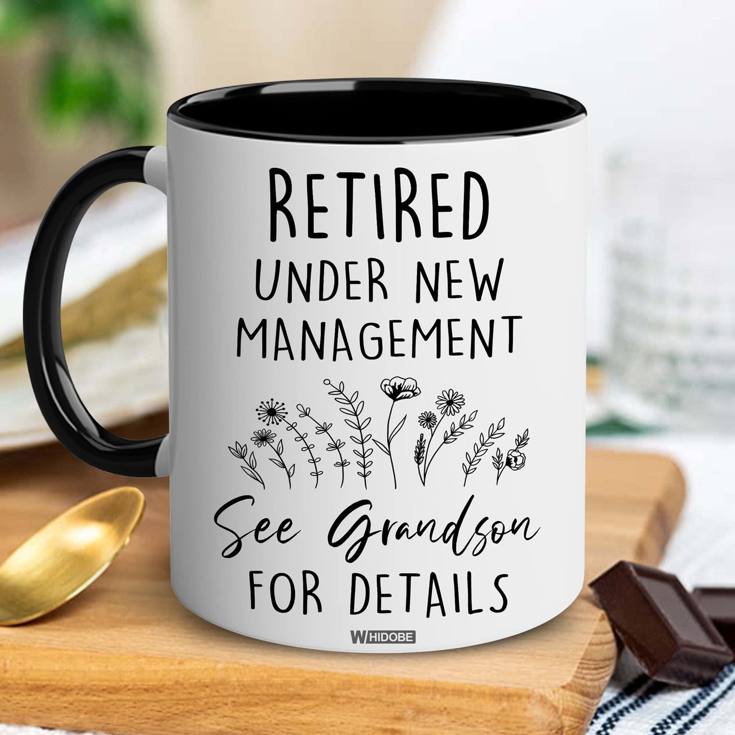 Retirement Gifts for Women, Retirement Gifts for Grandma, Woman, Mom, Coworker, Retired Mug Retired Under New Management See Grandkids For Details Mug For Mothers Day Birthday Christmas 11OZ